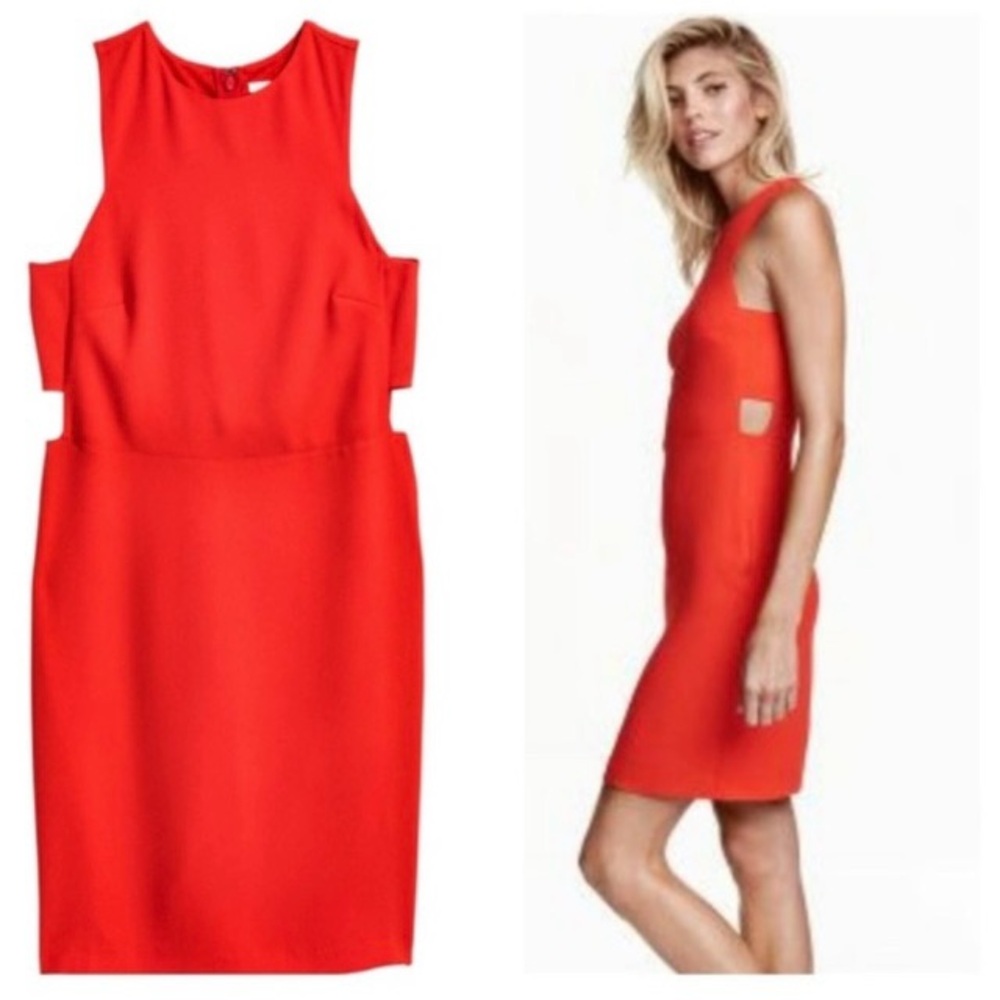 H&M Cutout Red Mini Dress